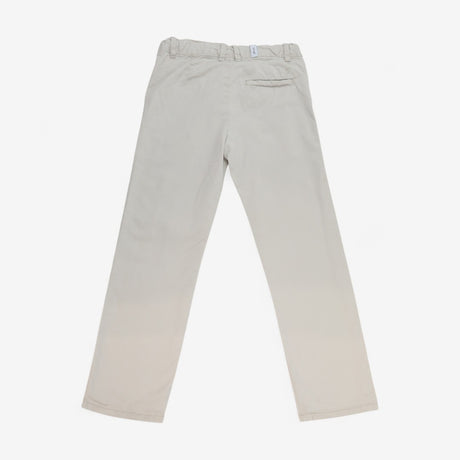 Trouser Cream Flat Front Chino