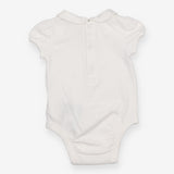 Bodysuit pink flower collar