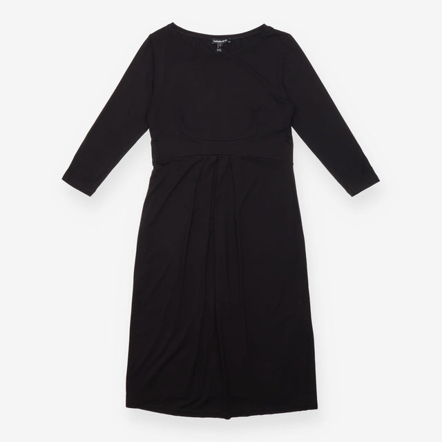 Midi Dress Black Stretch Jersey Maternity