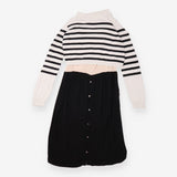 Maternity Nursing Dress with Breton Stripe Jumper