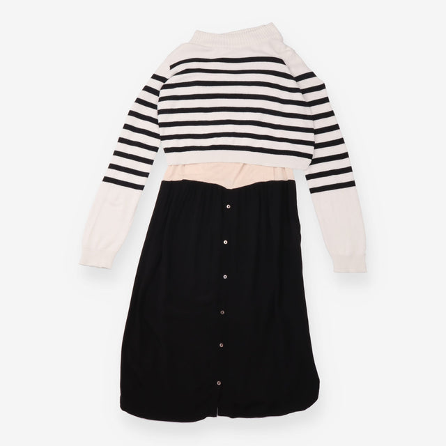 Maternity Nursing Dress with Breton Stripe Jumper