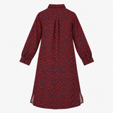 Navy & Red Animal Print Shirt Dress