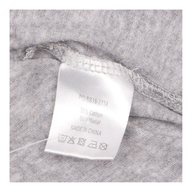 T-Shirt Grey Marl Foil Fleck V-Neck Short Sleeve