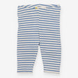 Blue and white striped leggings