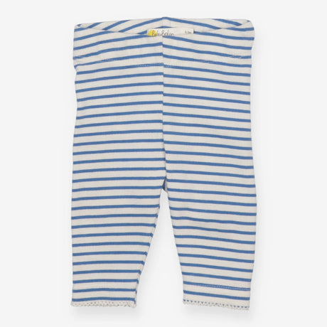 Blue and white striped leggings
