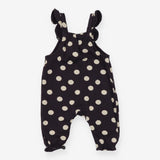 Black dungarees with white spots