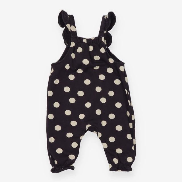 Black dungarees with white spots