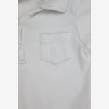 Bodysuit Collared White with Anchor Pocket