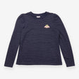 Navy Metallic Stripe Embellished Moth Jersey Top