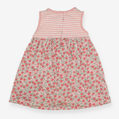  Dress Pink Stripes Floral with Pockets