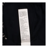Black Cream Embroidered Shirred Dress with Flutter