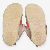 Cream and Pink Velcro Trainers 