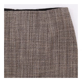 Pencil Skirt Beige Black Textured Tailored Knee Le