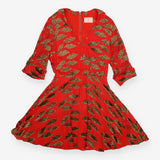 Leopard Lip Red Silk Mini Dress Donald Robertson