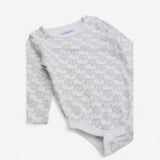 Bodysuit Long Sleeve Grey Elephants