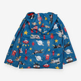 Blue Robots Raincoat Fleece Lined