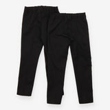 School Trousers Black with Adjustable Waist 2-Pack