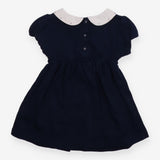 Dress Navy Blue SS white collar