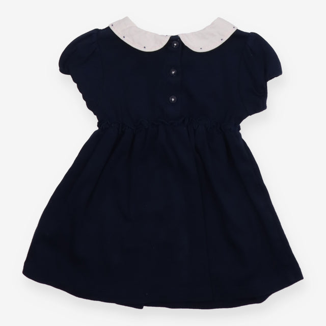 Dress Navy Blue SS white collar