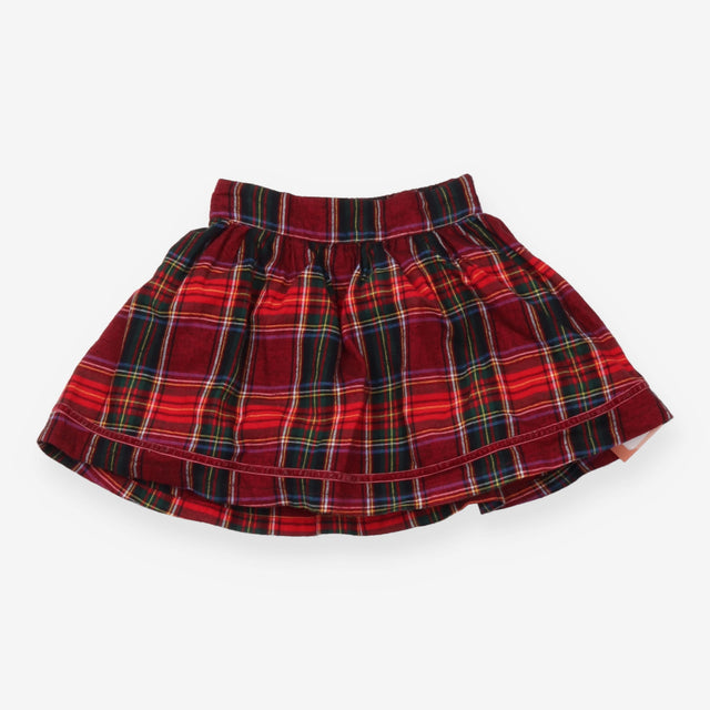 Red tartan skirt
