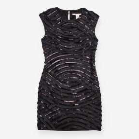 Black Sequin & Polka Dot Min