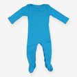 Blue ribbed sleepsuit