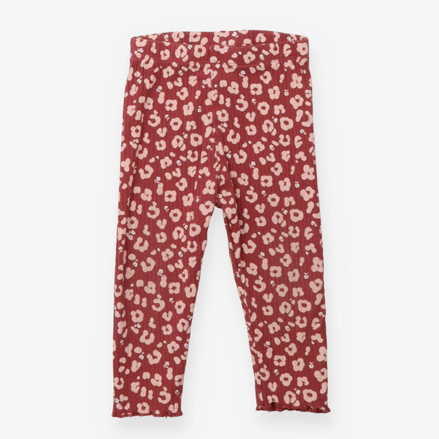 Leggings Ribbed Pink Floral