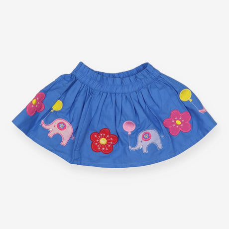 Blue skirt flowers and elephants