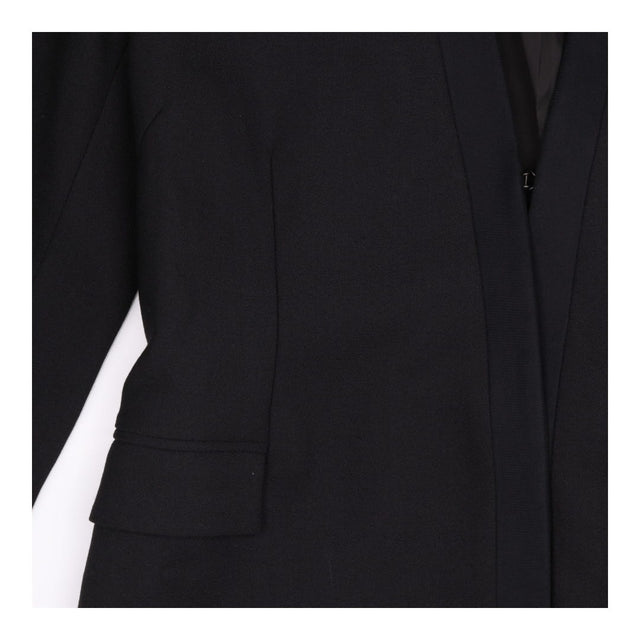 Maternity Blazer Black Longline Tie Back Collarles