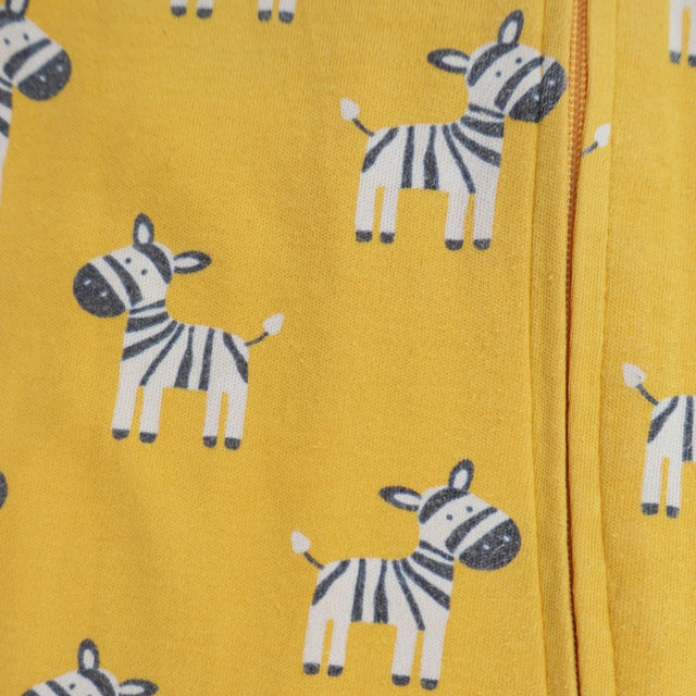 Yellow Zebra Zip up Sleepsuit