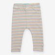 Leggings white thin stripes