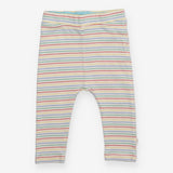 Leggings white thin stripes