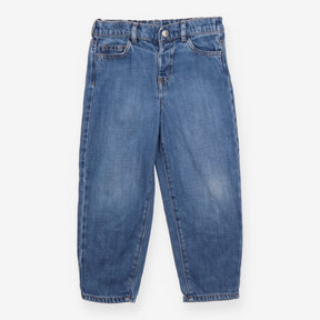 Jeans mid wash wider leg loose woven