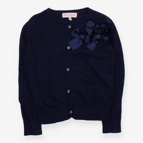 Cardigan Navy with Three Bows