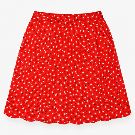 Mini Skirt Red Polka Dot