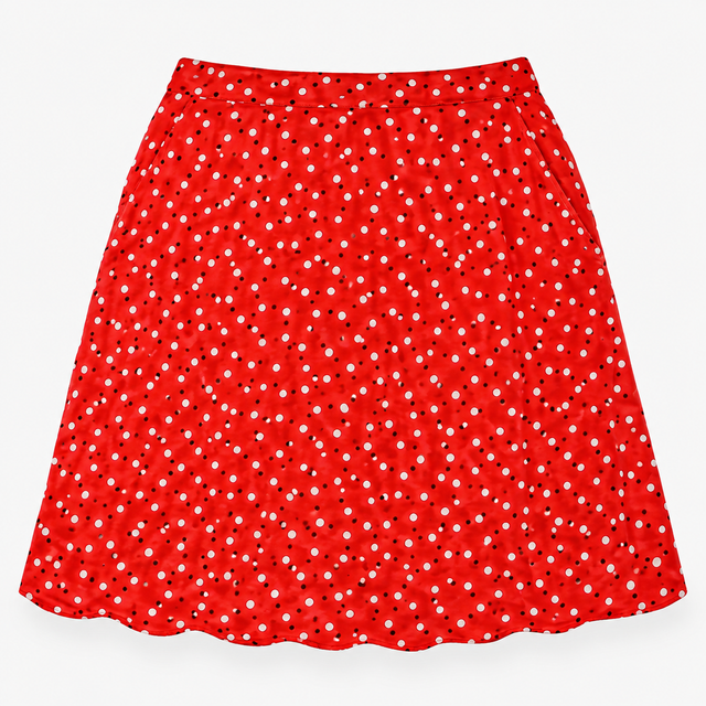 Mini Skirt Red Polka Dot