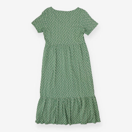 White Stuff Green Cream Floral Tiered Midi Dress