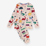 Cream Pyjamas with Colourful Dinosaurs
