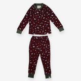Thermal Top and Bottoms - Burgundy Comet