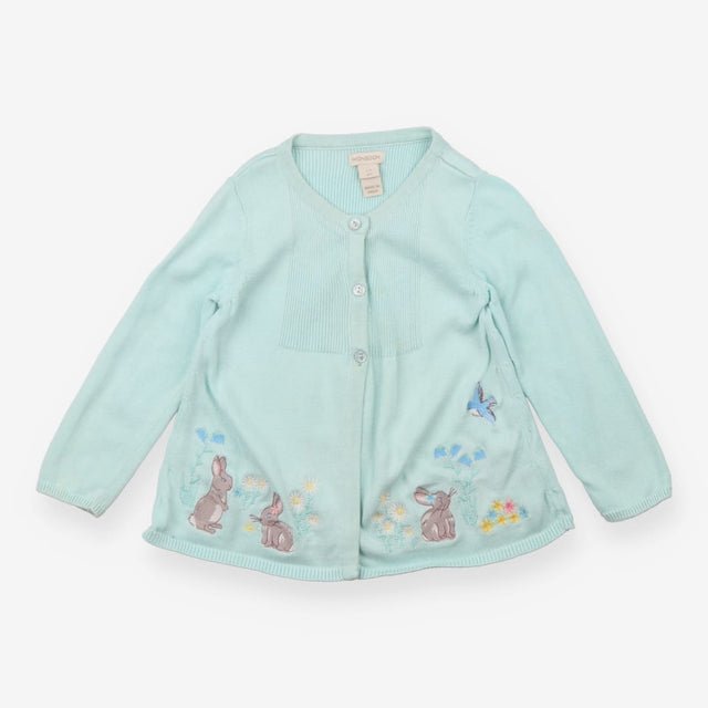 Turquoise Bunny Cardigan