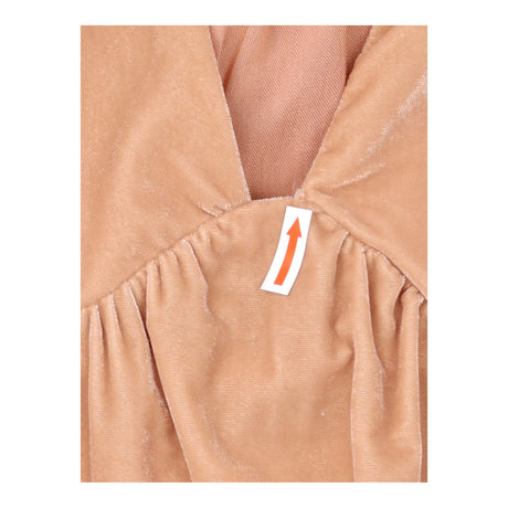 Mini Dress Velvet Babydoll Camel