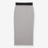Miss Selfridge Grey Marl Elastic Waist Jersey Midi