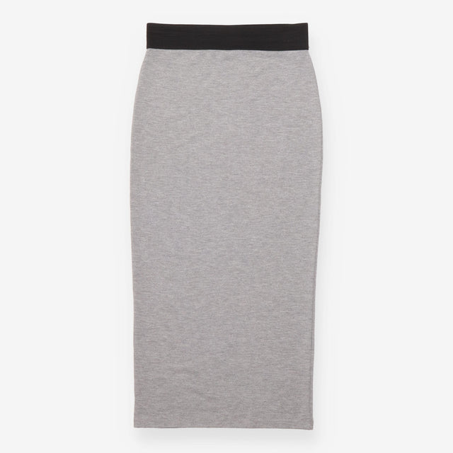 Miss Selfridge Grey Marl Elastic Waist Jersey Midi