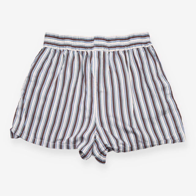 Shorts Blue Brown Stripe Modal Elastic Waist