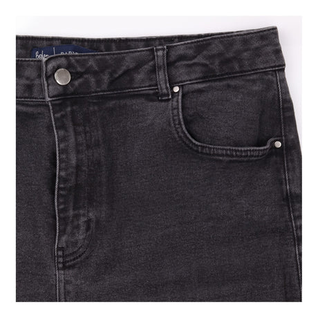 Barrel Jeans Washed Black High Rise Tapered Denim