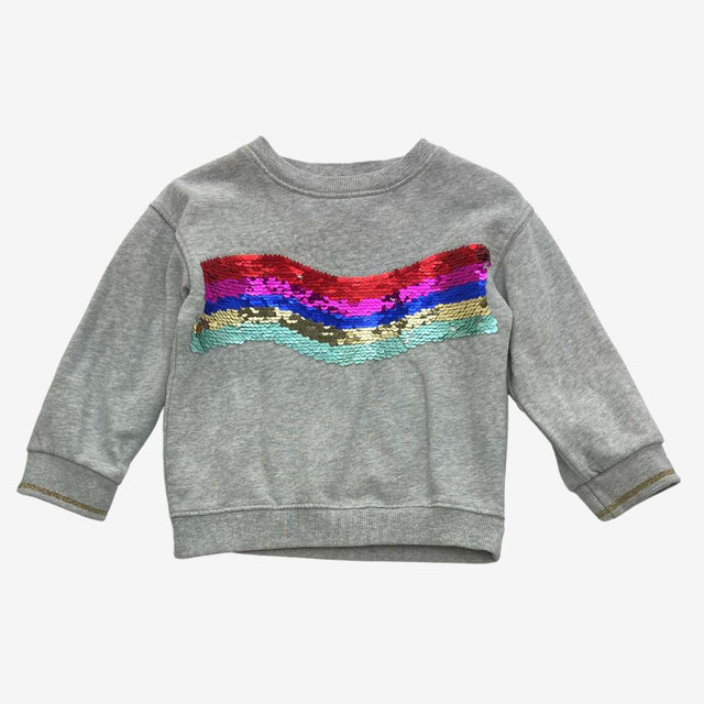Rainbow Sequin Grey Sweatshirt