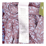 Tiered Mini Dress Floral Burgundy Blue