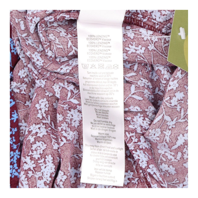Tiered Mini Dress Floral Burgundy Blue