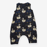 Navy Swan Romper