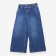 Jeans Mid Blue Wide Leg High Rise Stretch Denim